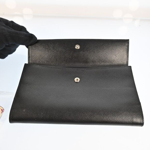Auth Prada Saffiano Logos Leather Long #136475P17B and unbranded chain bundle - Picture 10 of 15